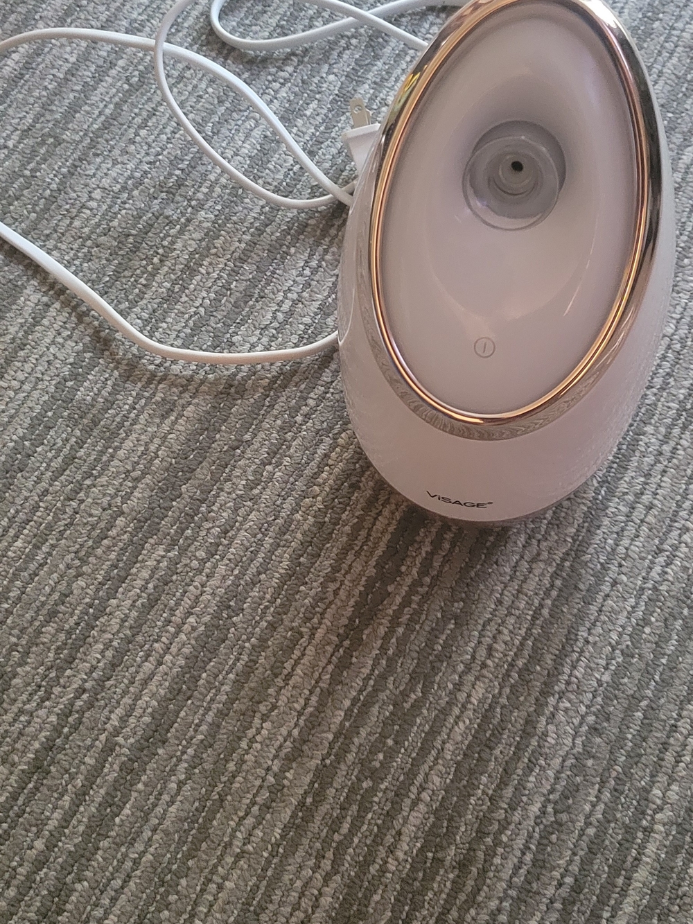 Visage Facial Steamer in Blush White with Rose Gold Trim